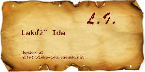 Lakó Ida névjegykártya