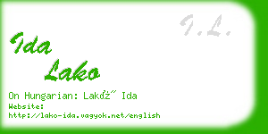 ida lako business card